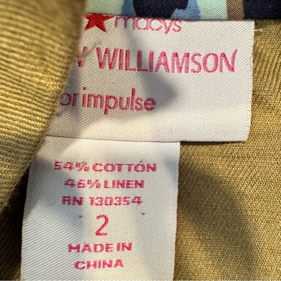 Mathew Williamson Women’s Pleated Shorts Dark Tan Linen Blend Pockets Sz 2 NWOT - Picture 13 of 13